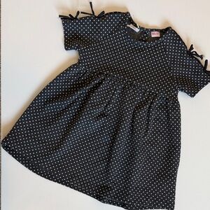 Zara Polka Dot Kids Dress in Black and White